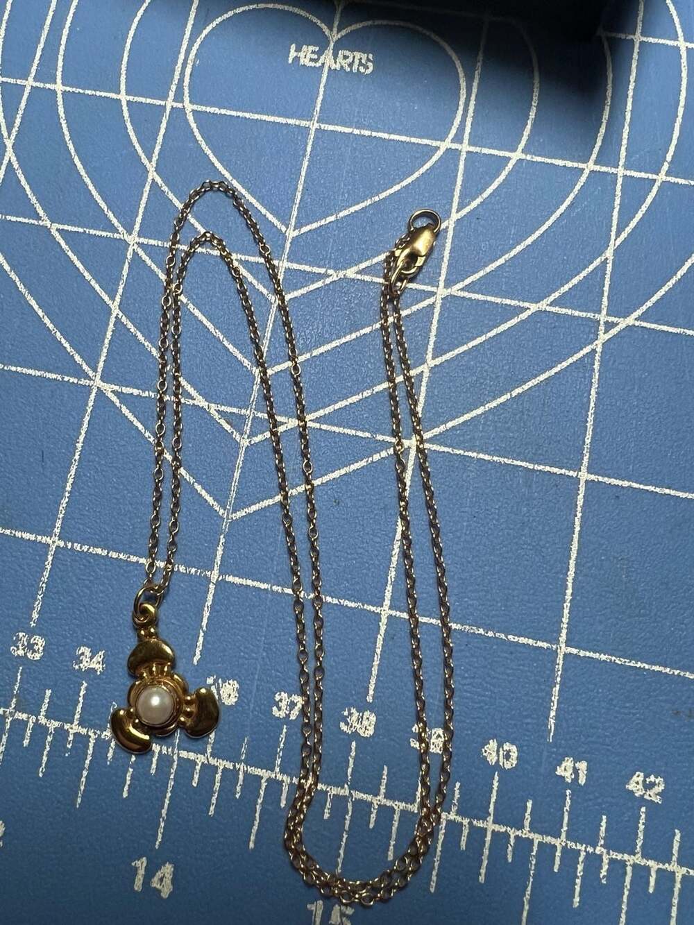 Rick Mahonski 14k Gold and Pearl Pendant Necklace